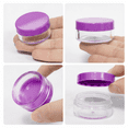 thumbnail image 4 of Beauticom 10g/10ml (0.36 oz) Clear Plastic Jars with Lids for Creams, Lotions, Make Up, Powders, and More… (Quantity: 40 Pieces, Color: Purple Lids), 4 of 7