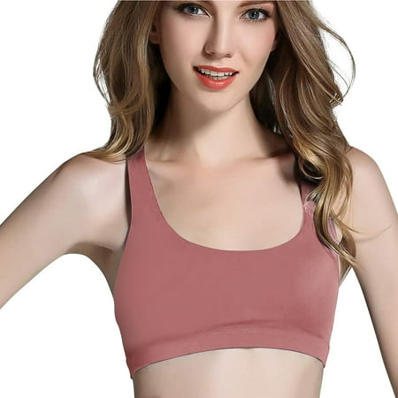 

DORKASM Strappy Sports Bras for Women Sexy High Impact Criss Cross Sports Bra Racerback Gym Bras Bean Paste L