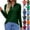 03# Dark Green, variant on Polo Shirts For Women Business Casual Fall Long Sleeve Lapel Collar Golf Tops Button Down Blouses Plus Size,Gray Xxl