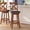 Antique Oak/Black, variant on BizChair Commercial Grade Wood Classic Crossback Swivel Bar Height Barstool with Padded Black LeatherSoft Seat, Gray Wash Walnut