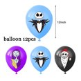 thumbnail image 3 of Vajilla desechable para fiesta de cumpleaños con temática de Halloween, Pesadilla antes de Navidad, platos para niños, globos, pancartas, suministros, 3 of 5