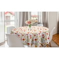 thumbnail image 1 of Nursery Round Tablecloth, Doodle Colorful Pattern of Abstract Flowers and Birds, Circle Table Cloth Cover for Dining Room Kitchen Decor, 60", Multicolor, by Ambesonne, 1 of 2