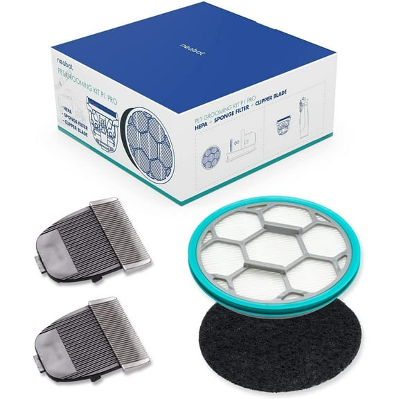 Clipper Blade, Sponge Filter, HEPA for Neabot/Neakasa P1 Pro Pet Grooming Kit & Vacuum