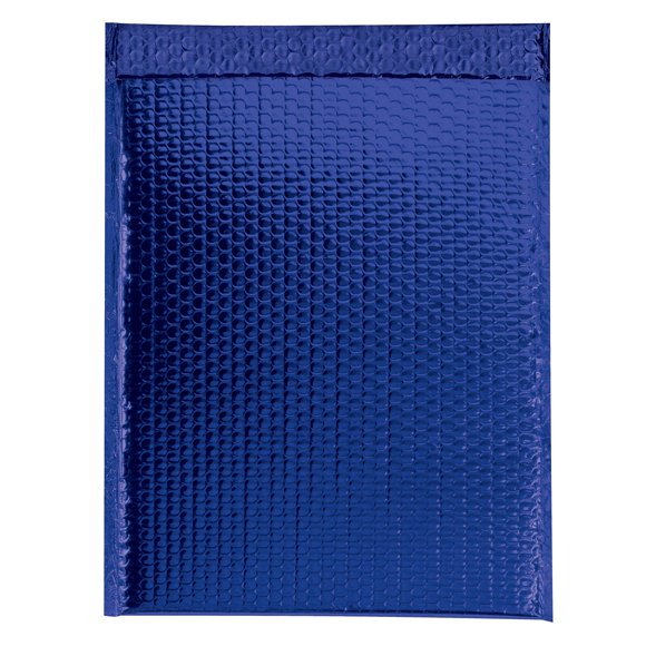 Aviditi Metallic Self-Seal Bubble Mailers, 13" x 17 1/2", Blue, Pack of 100, Grab Attention When Mailing and Shipping.