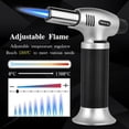 thumbnail image 3 of Butane Torch, Professional Culinary Torch Lighter, Blow Torch Refillable Portable, Kitchen Torch with Safety Lock and Adjustable Flame for Desserts BBQ Baking Camping (Butane Gas not Included), 3 of 7