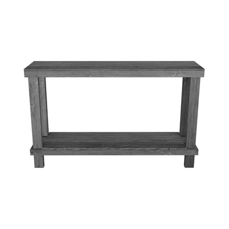 Woven Paths Large Rustic Luxe Wooden Living Room Sofa Table, Gray