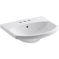 thumbnail image 3 of Kohler K-2363-8 Cimarron 21" Pedestal Bathroom Sink - White, 3 of 4