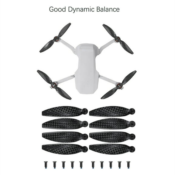 8PCS Low-Noise Propellers Carbon Fiber Props Blade Drone Accessories for DJI Mavic Mini 2/Mini SE