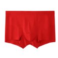 thumbnail image 4 of Men Underwear 3Pcs Solid Color Quick Dry Boxers Shorts Ice Silk Underwear Red XL, 4 of 4