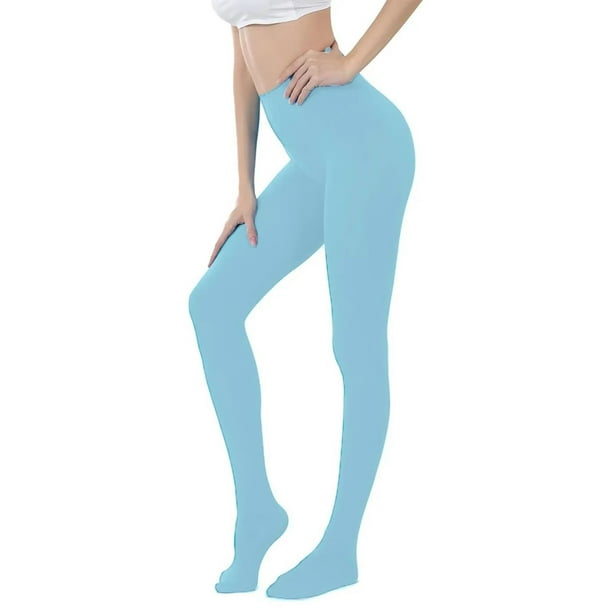 Malla Media Pantimedia Microfibra Para Dama Licra 3d Sexy 3 Piezas Azul Claro Unitalla