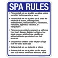 thumbnail image 1 of New Hampshire Spa Rules Sign, Complies With State Of New Hampshire Pool Safety Code, 24x30 Aluminum, 1 of 1