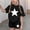 Black, variant on Girls Summer Outfit Sets, Casual Crew Neck Graphic Short Sleeve Kids' 2 Piece Sets Black Size 10-12