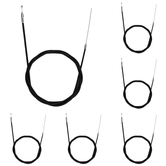 WUSUOWEI 6PCS Bike Brake Line,Heavy Duty Straight Throttle Cable,Length 68.7Inch,Braided Steel,Handy Installation,Long Lasting Performance,Front and Rear Brake Line,Throttle Cable for Bike