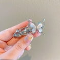 thumbnail image 4 of Elegant Cat Eye Butterfly Hair Clip Fashionable Metal Duckbill Side Clip for Women, 4 of 4