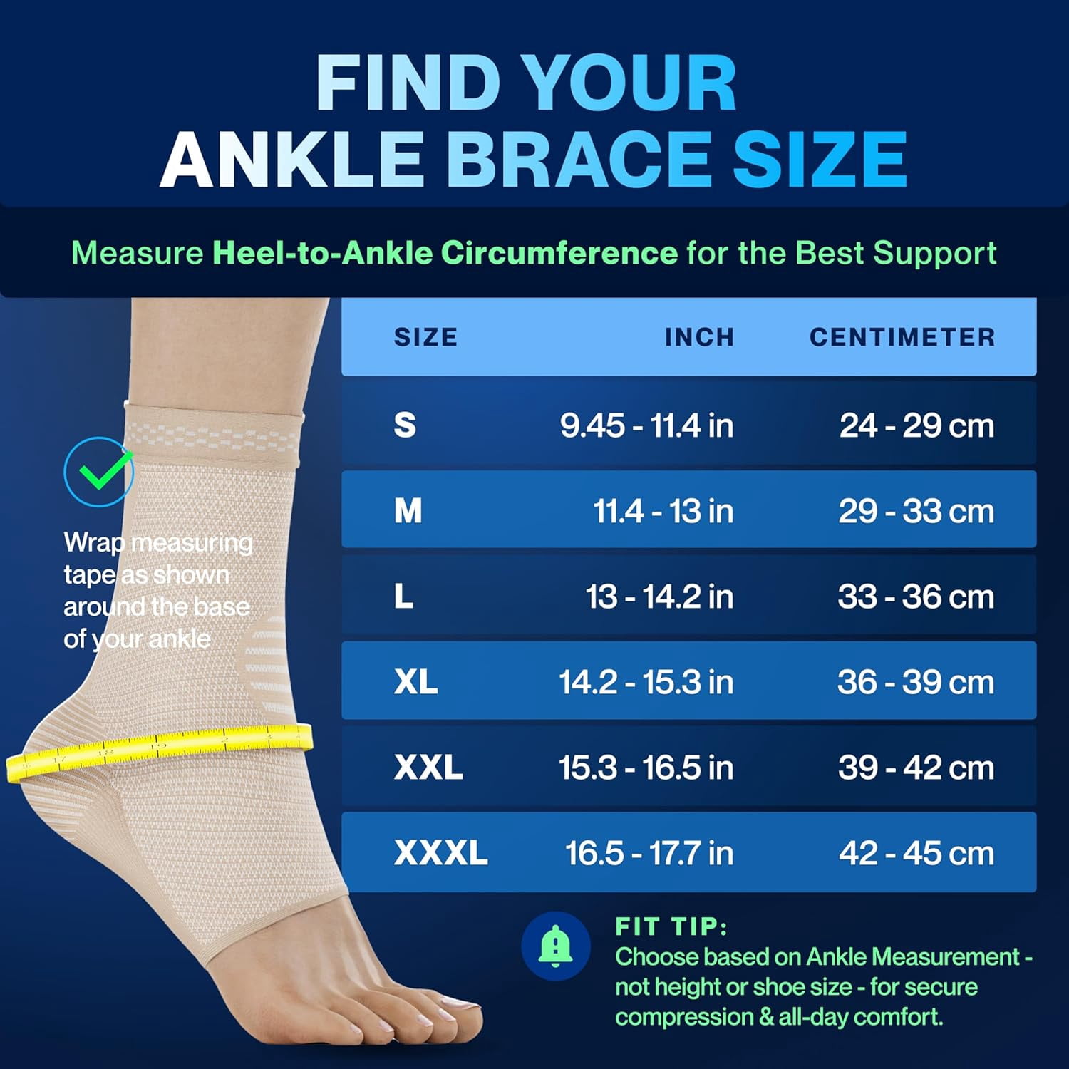 MODVEL Ankle Brace,  A Skin/Nude,  Large, (2 Pack)