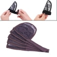 thumbnail image 3 of 5 Pcs Filet à Cheveux pour Faire des Queue de Cheval Filet Perruque Ajustable Accessoires Cheveux Marron, 3 of 9