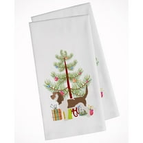 Grand Basset Griffon Vendeen Merry Christmas Tree White Kitchen Towel Set of 2 Dish Towels