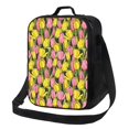 thumbnail image 1 of Disketp Tulips Flowers Bolsa Térmica Estampada para Almuerzo, Lonchera para Hombres y Mujeres Adultos, 1 of 7