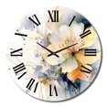 thumbnail image 4 of Designart "Harmonious Chaos in Yellow and Blue I" Floral Oversized Wall Clock, 4 of 5