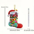 thumbnail image 2 of Colgante de cadena acrílica con forma de muñeco de nieve para interior de coche de Papá Noel, colgante para llave de coche, colgante para mochila, 2 of 2