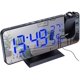 thumbnail image 1 of ZHAOCHENG Radio Reloj de Proyección Radio Reloj Digital 4 Atenuadores y Giratorio de 180° y 2 Sonidos Pantalla de Espejo Grande de 7.4'' Negro-Azul, 1 of 5