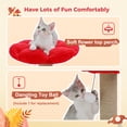 thumbnail image 6 of PEQULTI 19.7" Flower Cat Scratch Post, Cat Tree Tower with Removable Perch for Kittens and Small Cats, Brown, 6 of 10