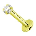 thumbnail image 3 of 18 Karat Solid Gold Labret / Monroe Stud 16 Gauge with Threadless CZ, 3 of 9