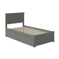 thumbnail image 5 of Madison Platform Bed with Flat Panel Foot Board and Twin Size Urban Trundle Bed in Gray, 5 of 8