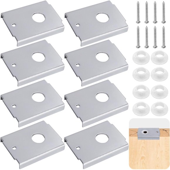 8 Pcs N7192 Bi-fold Door Repair Bracket,Stainless Steel Bifold Door Repair Kit Fit for 1-3/8 in,Bifold Door Hardware Kit for Folding Pocket Accordion Barn Doors