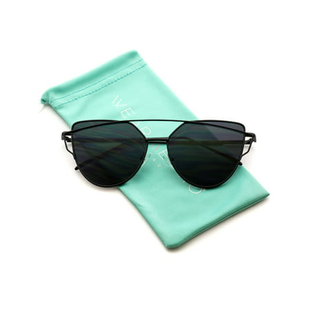 WearMe Pro - Elegant Street Fashion Metal Frame Women Mirror Cat Eye Sunglasses