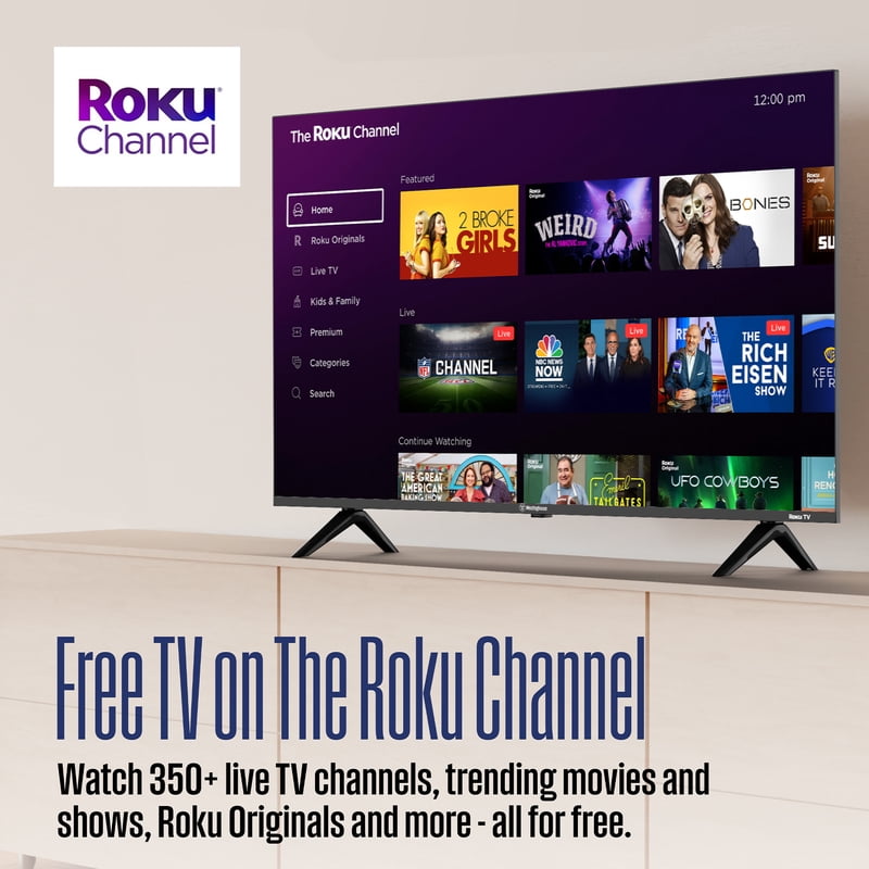 Westinghouse Roku TV 50 Inch Smart TV, 4K UHD Flat Screen Wi-Fi Bluetooth WR50UE4520 gallery view