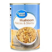 Great Value Mushroom Pieces and Stems Mushroom, 8 oz Can