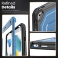 thumbnail image 4 of ELEHOLD Rugged Case with Pencil Holder For iPad 9th/8th/7th Generation, Built-in Kickstand Double-Layer Protection Full-Body Shockproof Cover For iPad 9th/8th/7th Generation,Navyblue, 4 of 11