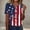 A1251 Navy, variant on 4th Of July Patriotic T Shirt for Women USA American Flag Short Sleeve Henley V Neck Stars And Stripes Casual Loose Fit Summer Independence Day Holiday Graphic Tops