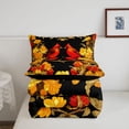 thumbnail image 5 of Erosebridal Watercolor Cardinal Animals Queen Comforter Set,Rustic Flowers Comforter Sets Queen,Black Yellow,Black Reversible,3 Pieces,1 Comforter and 2 Pillowcases, 5 of 7