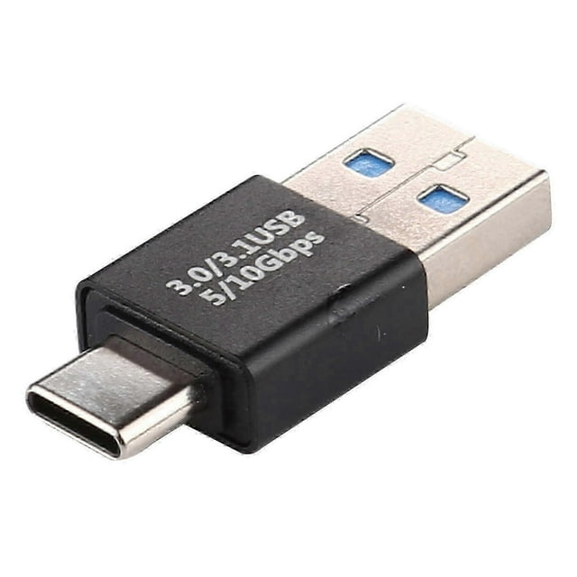 Type-C / USB-C Male to USB 3.0 Male Aluminium Alloy Adapter (Black)