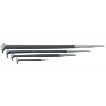 K Tool 71600 4 Piece Pry Bar Set, Lady Slipper Design, Rolling Head