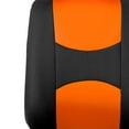 thumbnail image 4 of FH Group Flat Cloth Car Seat Cover, Universal Orange Front Set Seat Covers with Air Freshener, 4 of 7