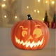 thumbnail image 5 of Farol de calabaza de Halloween, decoración de Halloween, centro de mesa, adorno de escritorio, figura de calabaza iluminada para chimenea de jardín, 5 of 8