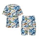 thumbnail image 1 of Fotbe Marine Animals Pijama Estampada de 2 Piezas para Niños – Ropa de Dormir de Manga Corta Cómoda para Niños y Niñas, Camiseta y Shorts de Algodón-4X-Large, 1 of 6