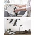 thumbnail image 5 of Marble Black Kitchen Dish Towels for Drying Dishes Set of 2, Gold Foil Ceramic Style Cracks Scratches Waffle Weave Microfiber Hand Tea Bathroom Towels Quick Dry & Absorbent Towel 12x12, 5 of 7