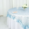 thumbnail image 5 of Efavormart Light Blue Organza Embroidered Square Tablecloth Overlay 72x72 Square Tablecloth Cover For Wedding Party Event Banquet, 5 of 11