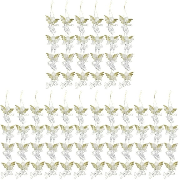 EXHUMKY 72Pcs Hanging Angel Ornaments Set for Christmas Tree and Festive Holiday Decoration