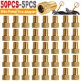 thumbnail image 2 of 50Pcs Bike Valve Adaptor Pump Bicycle Convert Presta to Schrader Copper Valve Adaptor Gas Nozzle Tub, 2 of 5