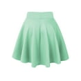thumbnail image 2 of Made by Johnny Women's Basic Versatile Stretchy Flare Skater Skirt, Sea Green, XL, 2 of 4