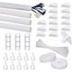 thumbnail image 1 of Kit de gestión de cables, 4 fundas para cables, 3 clips organizadores de escritorio, 10+2 clips organizadores para cables de extensión, 15 clips adhesivos para cables, bridas para cables, 1 of 5