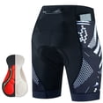 thumbnail image 2 of Gyexs Men's Bike Shorts 3D Padded Cycling Shorts UPF 50+ Cycle Shorts with Zipper Pockets Tights Z03 White, Size XXXL, 2 of 5