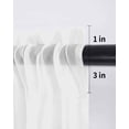 thumbnail image 6 of Wildflower Leaf Tier Curtains 24 Inch Length,Sheer Curtains for Bedroom Living Room Window Green Floral Botanical White Watercolor Small Half Window Kitchen Curtains & Drapes 27.5"x24" 2 Panels, 6 of 6