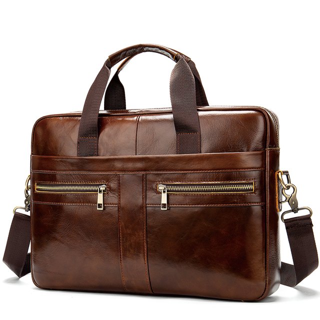 Malles pour Hommes Sacs pour Hommes Sac à Main en Cuir Véritable pour Hommes Sac pour Ordinateur Portable Malles en Cuir Sac Documents Sac Sac Messager