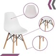 thumbnail image 4 of Silla Tipo Eames De Comedor Lumax Asiento Pp Modernas Blanco, 4 of 7